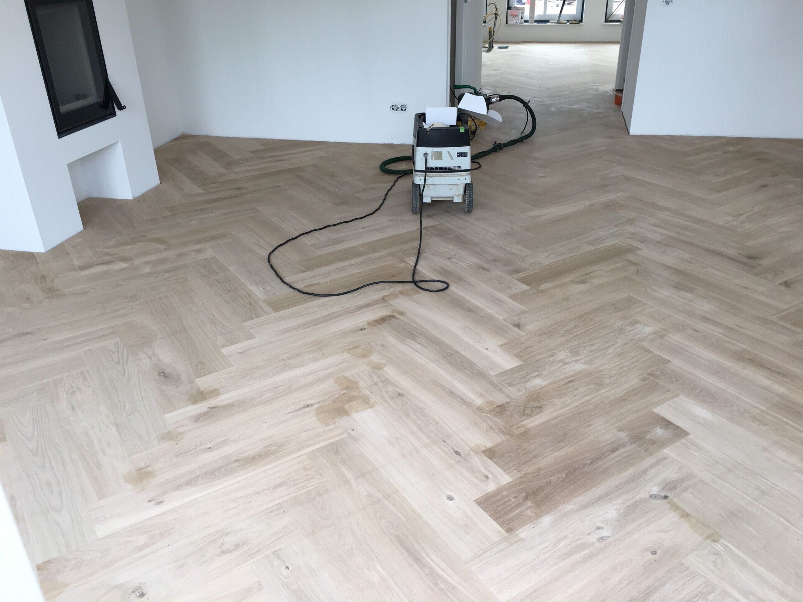 Houten visgraat vloer Vloer-Gigant